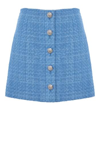 Rubra cotton tweed mini skirt 