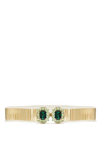 Gold belt with emerald ornaments