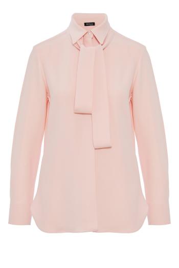 Pussy-bow crepe blouse 