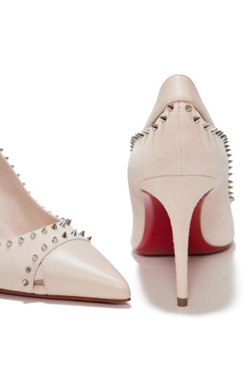 Duvette 85 spiked leather pumps