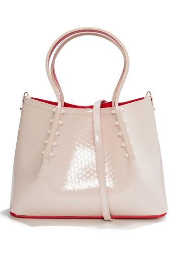 Cabarock mini glossed croc-leather top handle bag
