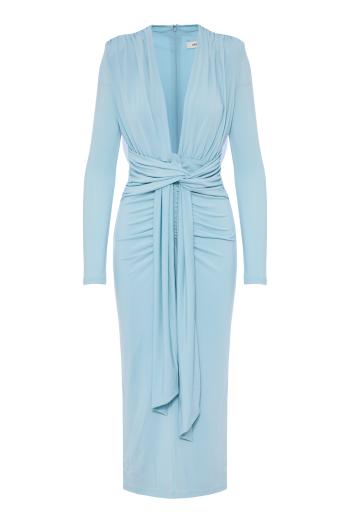 Francis σlinky ruched jersey midi dress 