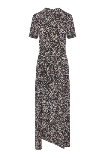 Paquerette - printed ruched midi dress 
