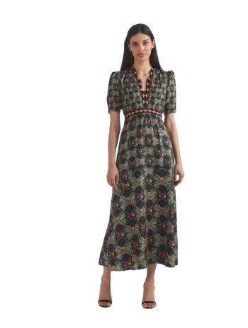 Tabitha printed silk midi dress 
