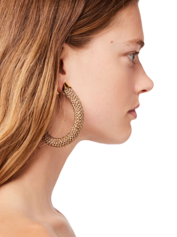 Embellished gold-tone earrings 