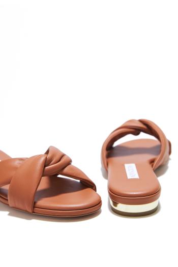 Olie quilted leather slides