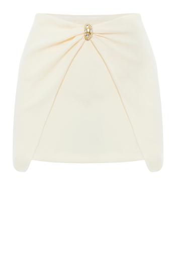 Embellished jersey mini skirt 