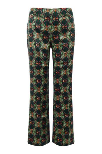 Capri printed silk-blend pants 