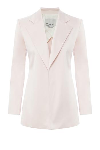 Silk and cotton-blend blazer dress