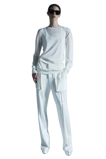 Adriana silk-blend jogger 