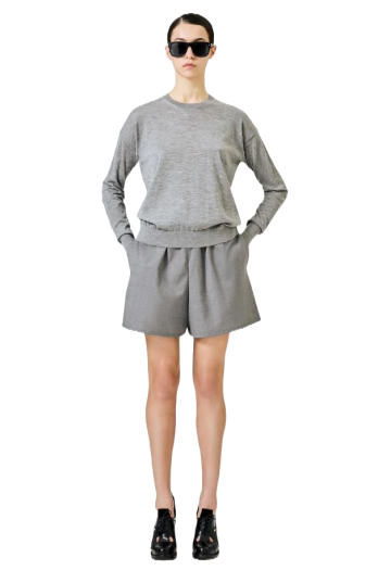 Valentina wool-gabardine shorts 