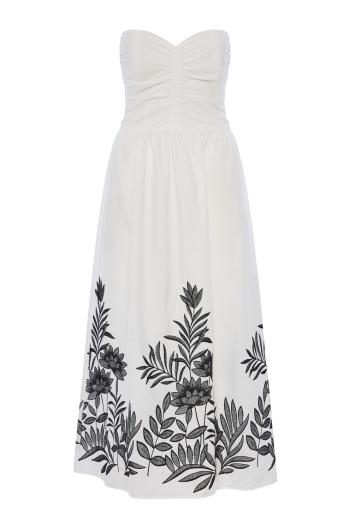 Desideria embroidered cotton midi dress