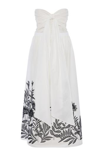 Desideria embroidered cotton midi dress