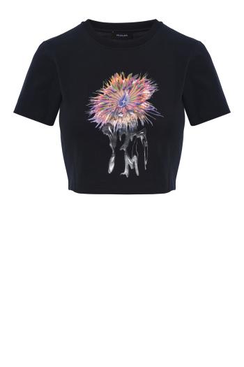 Orchid anemone cropped t-shirt cotton