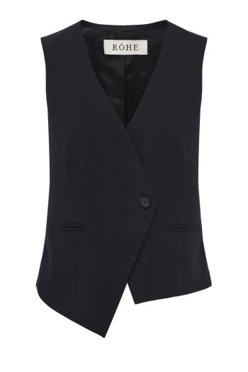 Tailored overlap linen-blend waistcoat