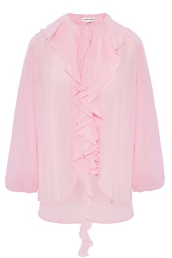 Romantic Ruffled silk blouse 
