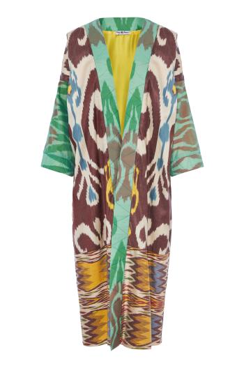 Amalia hand-dyed silk and cotton kimono 