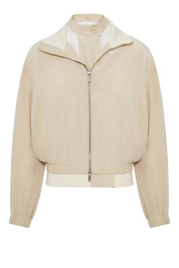 Silk bomber jacket