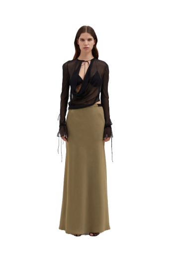 Satin maxi skirt 