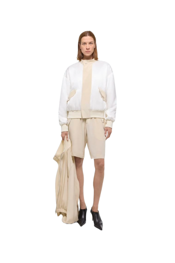 Silk bomber jacket