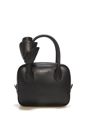 Brigitte square leather top handle bag