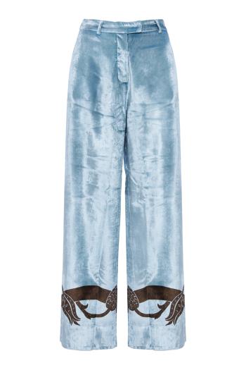 Arche printed velvet pants 