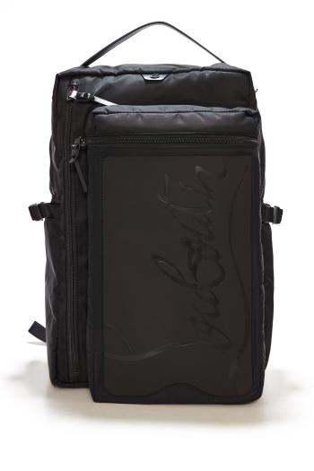 Loubideal embossed leather-trimmed back bag