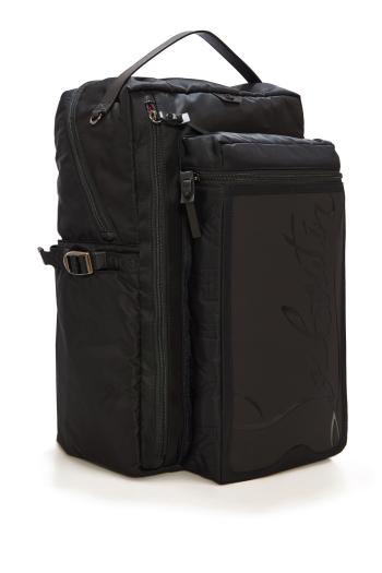 Loubideal embossed leather-trimmed back bag