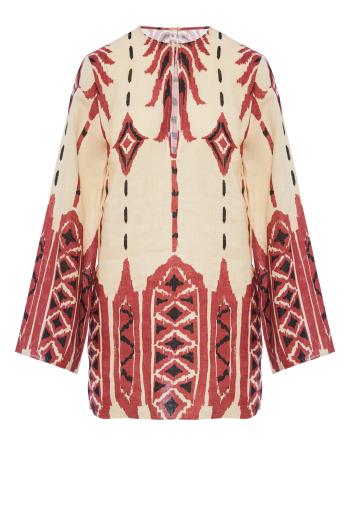 Desert Scout embroidered linen mini dress