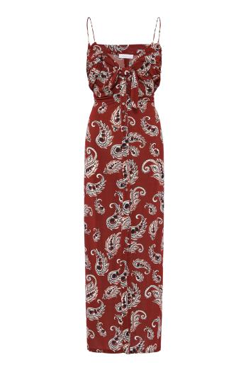 Ruffled printed jersey midi dress 
