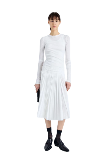 Margo pleated gauze midi skirt 
