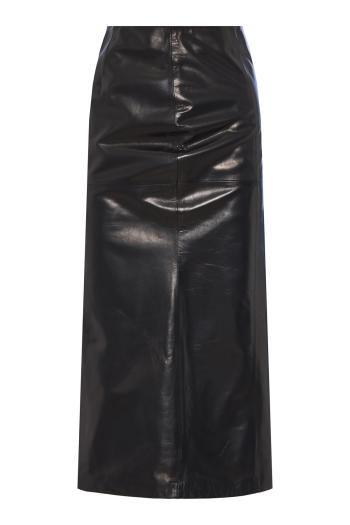 Cinzia leather midi skirt