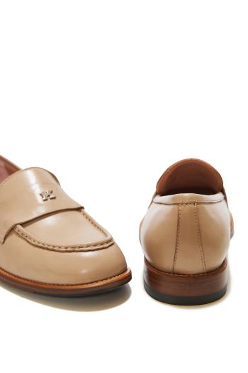 Embellished leather loafers 