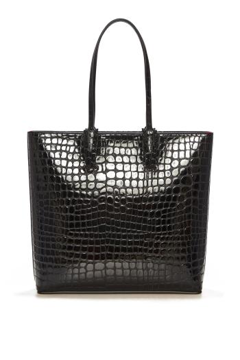 Cabata patent croc-leather tote 