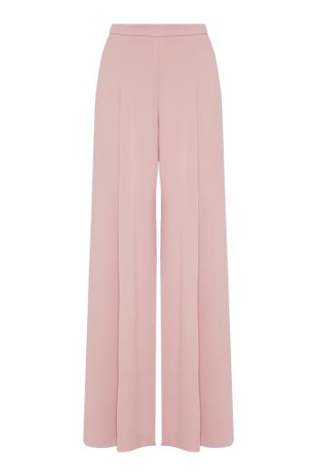 Crepe wide-leg pants 