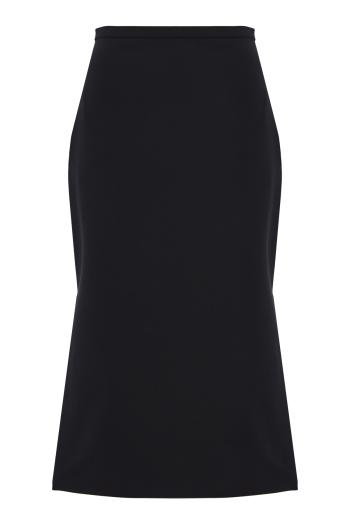 Double-crepe midi skirt 