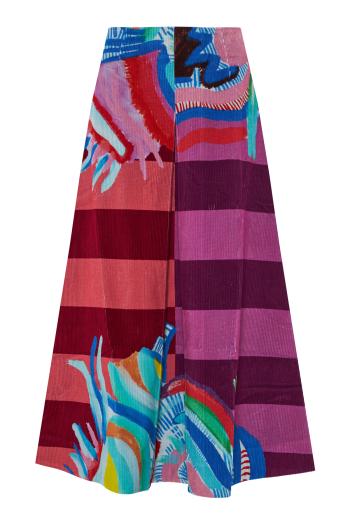 Fantasia Betty embroidered cotton midi skirt 