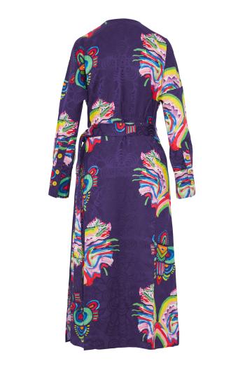 ONE-OF-A-KIND Printed silk kimono Fantasia Maggie 