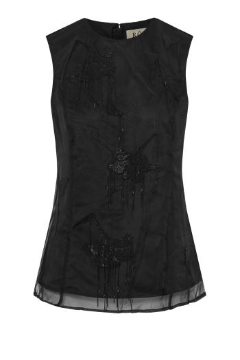 Embellished organza top 