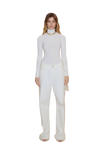 Lisa chain-detailed loose denim jeans 