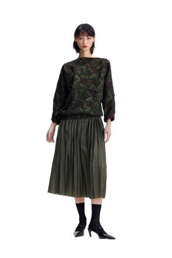 Lamé cloqué top 