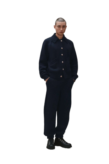 Ribbed cashmere cardigan 