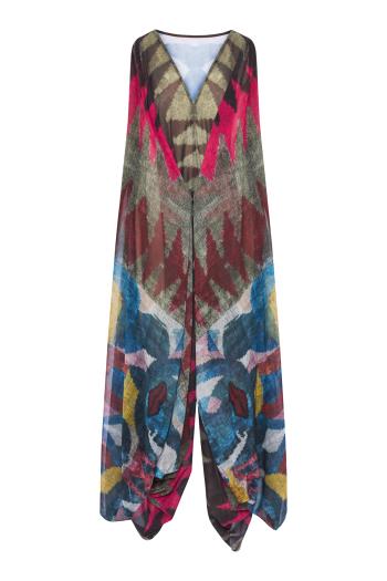 48 embroidered silk kaftan 