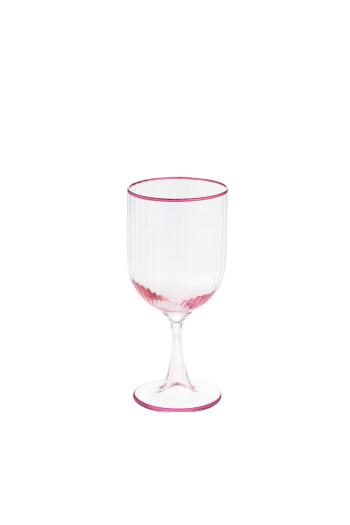 Striped White Wine Glass