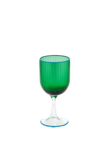 Striped White Wine Glass