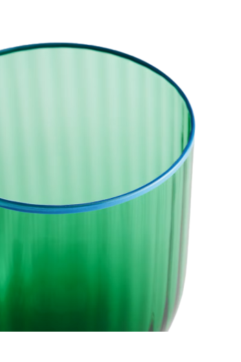 Striped White Wine Glass