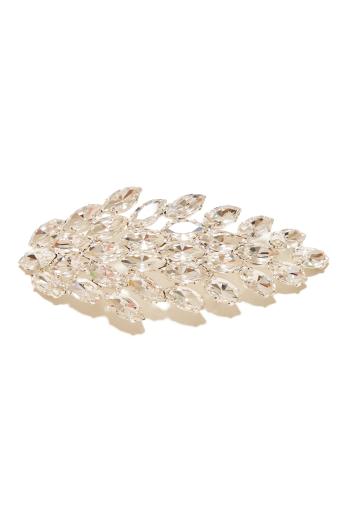 Crystal marquisw brooch in shilver