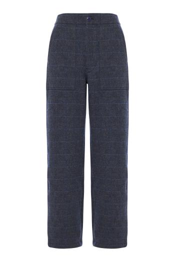 Herringbone cashmere pants