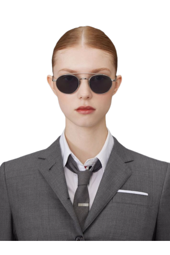 Oval titanium sunglasses 
