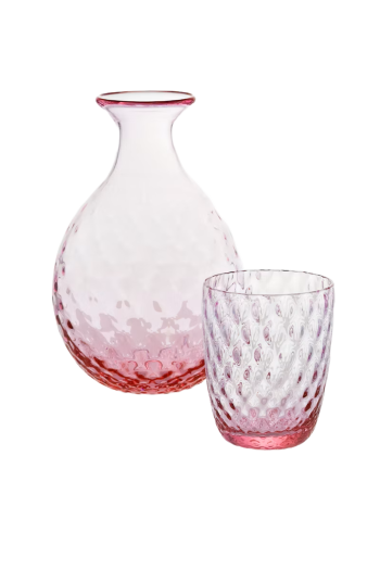 Balloon murano glass carafe & tumbler